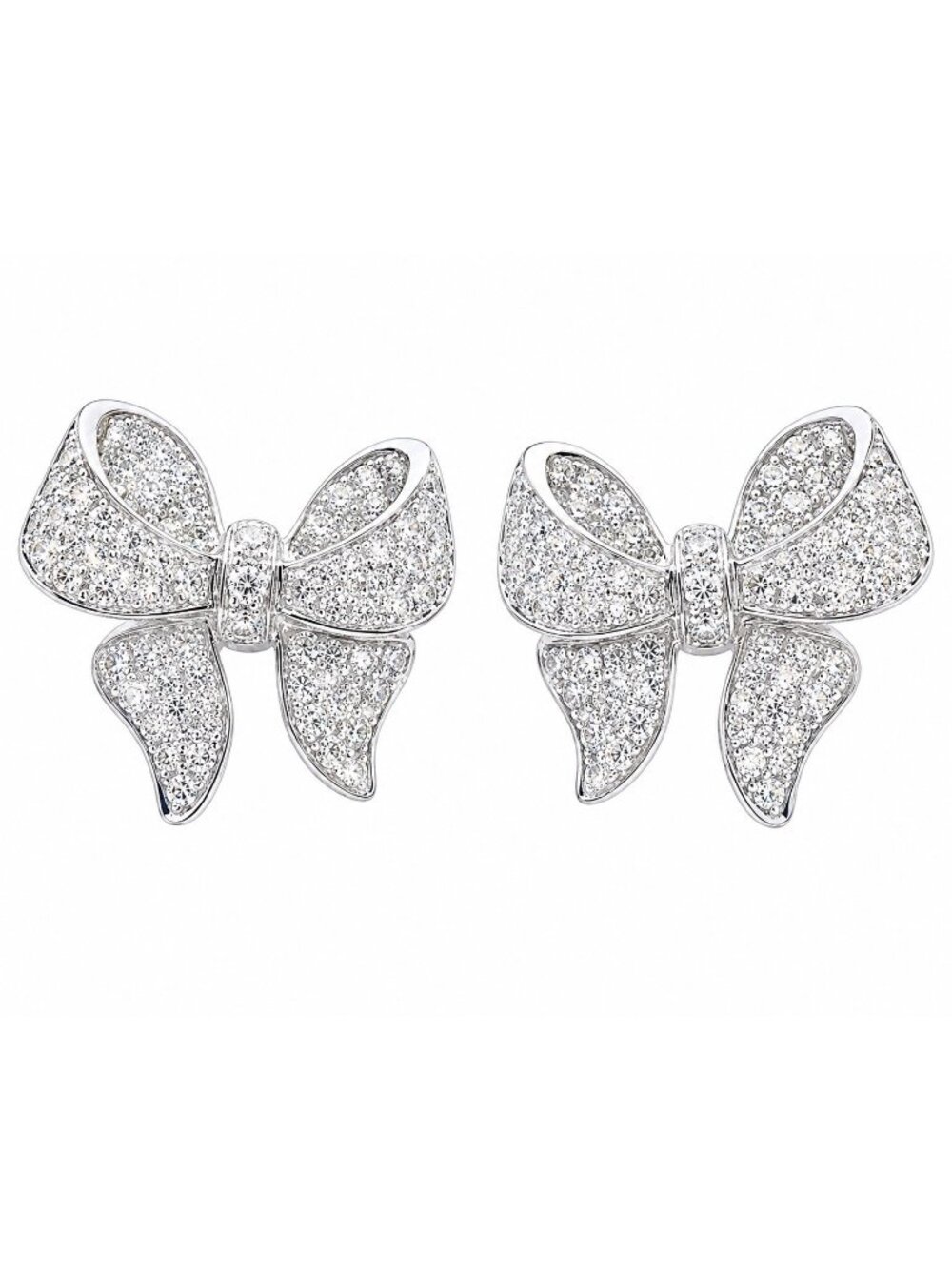 Bowknot Stud Silver Earrings